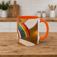Rainbow Corgi Butt Stained Glass Style Mug