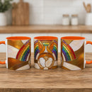 Rainbow Corgi Butt Stained Glass Style Mug