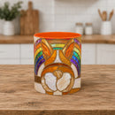 Rainbow Corgi Butt Stained Glass Style Mug