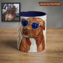 Custom Pet Portrait Stained Glass Style Mug