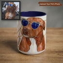 Custom Dog Portrait Stained Glass Style Mug