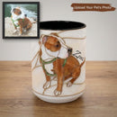 Custom Dog Portrait Stained Glass Style Mug