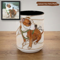Custom Dog Portrait Stained Glass Style Mug