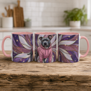 Rose Glow Staffordshire Bull Terrier Stained Glass Style Mug