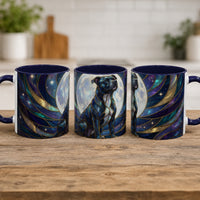 Moonlit Staffordshire Bull Terrier Stained Glass Style Mug
