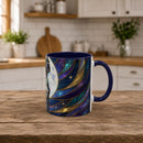 Moonlit Staffordshire Bull Terrier Stained Glass Style Mug