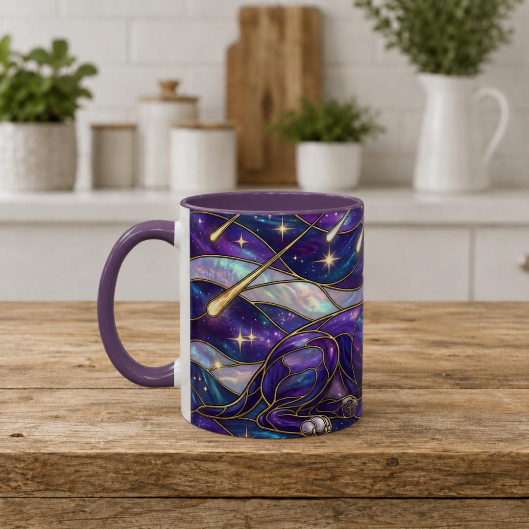 Cosmic Glow Staffy Stained Glass Style Mug