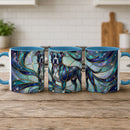 Teal Galaxy Staffy Stained Glass Style Mug