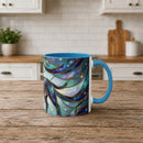 Teal Galaxy Staffy Stained Glass Style Mug