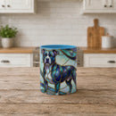 Teal Galaxy Staffy Stained Glass Style Mug