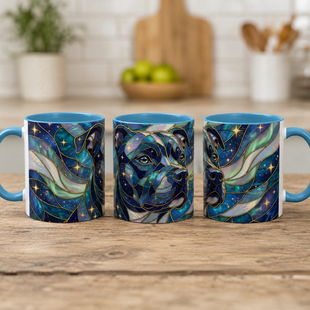 Celestial Staffy Stained Glass Style Mug