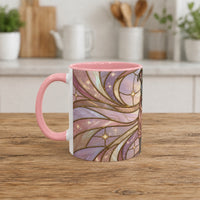 Pink Starlight Staffy Stained Glass Style Mug