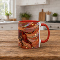 Warm Ember Staffy Stained Glass Style Mug