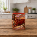 Warm Ember Staffy Stained Glass Style Mug