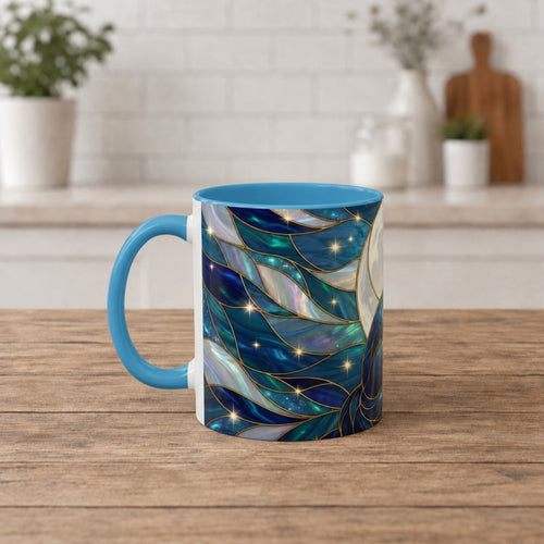 Moonlit Fox Stained Glass Style Mug