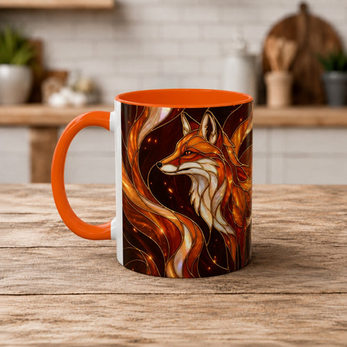 Ember Fox Stained Glass Style Mug