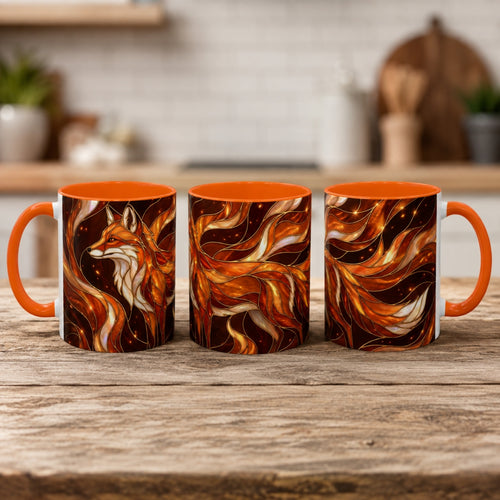 Ember Fox Stained Glass Style Mug