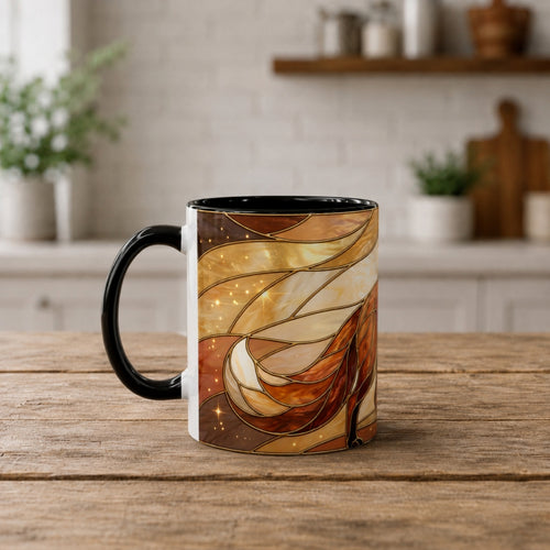 Honey Light Fox Stained Glass Style Mug