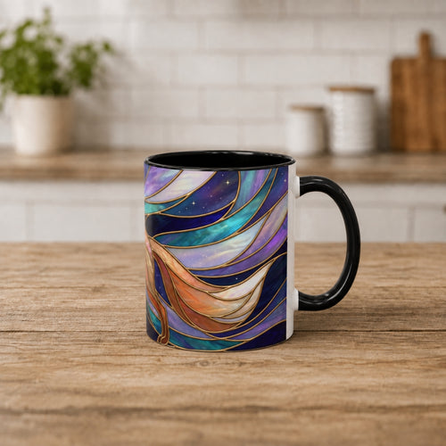 Aurora Fox Stained Glass Style Mug
