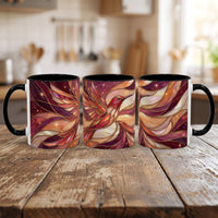 Rose Glow Hummingbird Stained Glass Style Mug