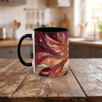 Rose Glow Hummingbird Stained Glass Style Mug