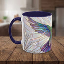 Rainbow Hummingbird Stained Glass Style Mug