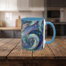 Blue Breeze Hummingbird Stained Glass Style Mug