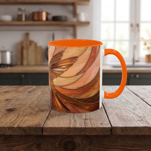 Honey Glow Hummingbird Stained Glass Style Mug