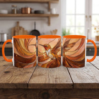Honey Glow Hummingbird Stained Glass Style Mug