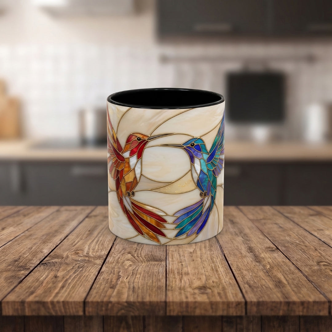 Harmony Hummingbird Stained Glass Style Mug