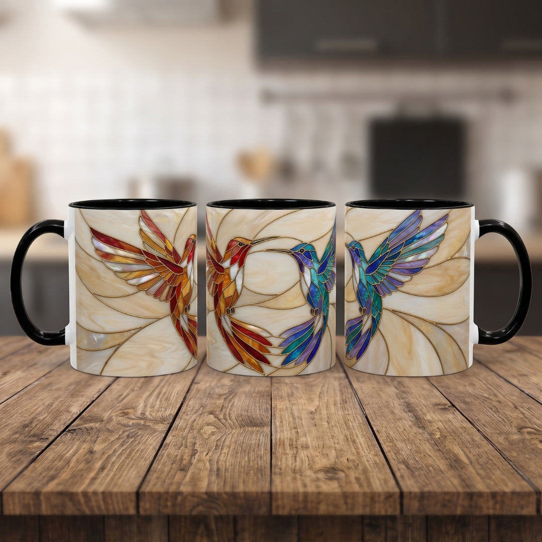 Harmony Hummingbird Stained Glass Style Mug