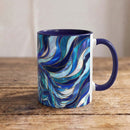 Cobalt Wolf Family Stained Glass Style Mug