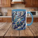Storm Sky Wolf Stained Glass Style Mug