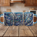 Storm Sky Wolf Stained Glass Style Mug