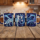 Wolf Kiss Stained Glass Style Mug