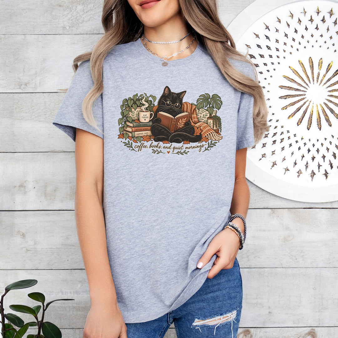 Coffee, Books And Quiet Mornings Premium T-shirt