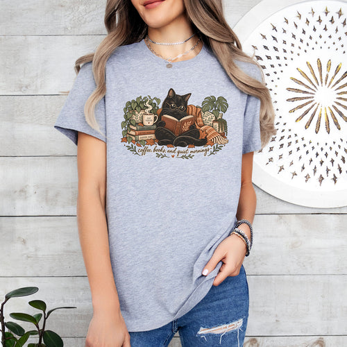 Coffee, Books And Quiet Mornings Premium T-shirt