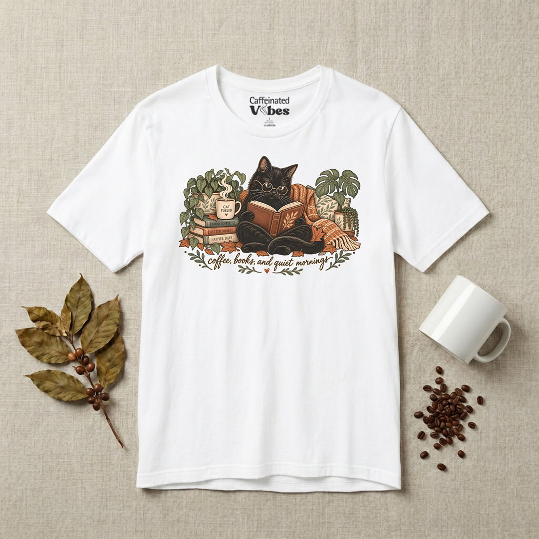 Coffee, Books And Quiet Mornings Premium T-shirt