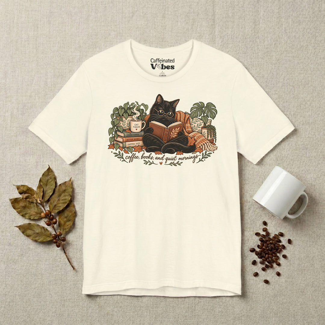 Coffee, Books And Quiet Mornings Premium T-shirt
