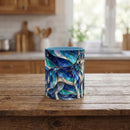 Northern Glow Wolf Stained Glass Style Mug