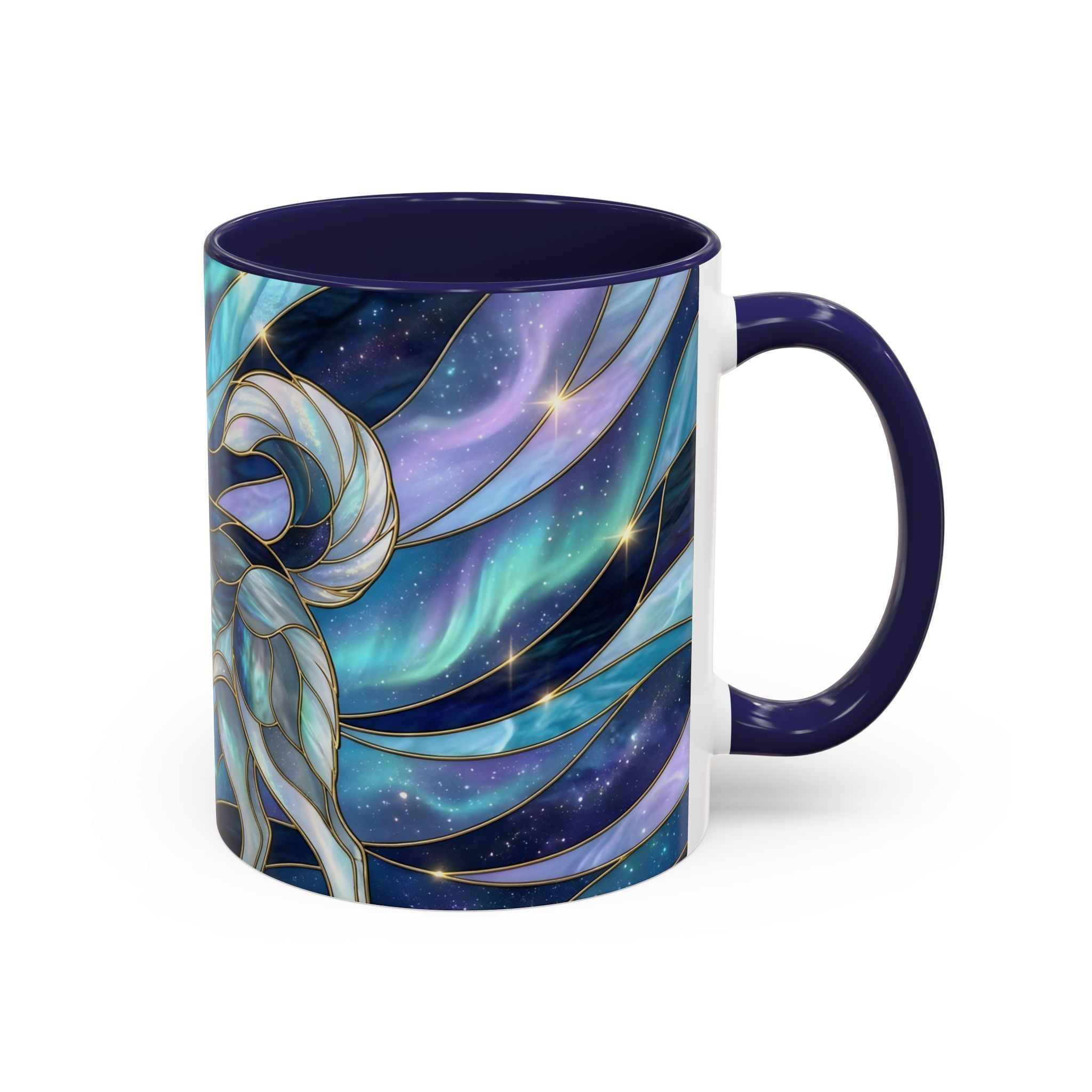 Aurora Husky Stained Glass Style Mug