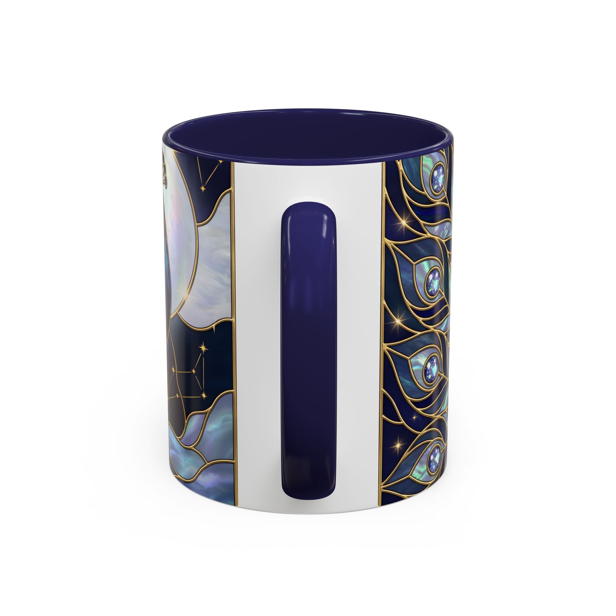 Lunar Peacock Stained Glass Style Mug