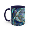 Blue Breeze Hummingbird Stained Glass Style Mug
