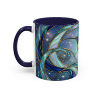 Blue Breeze Hummingbird Stained Glass Style Mug