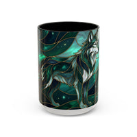 Teal Green Stained Glass Style Mug