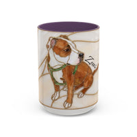 Custom Dog Portrait Stained Glass Style Mug