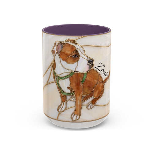 Custom Pet Portrait Stained Glass Style Mug