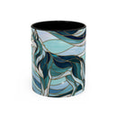 Pine Forest Wolf Stained Glass Style Mug