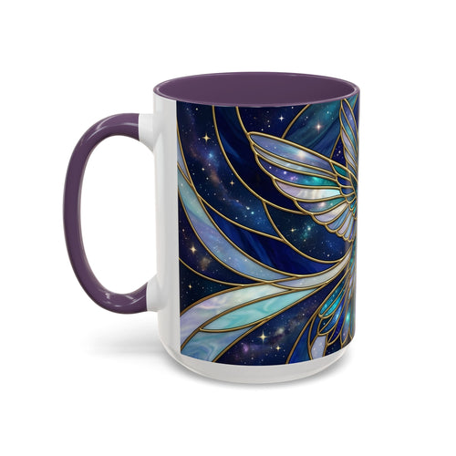 Sapphire Hummingbird Stained Glass Style Mug
