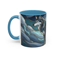 Storm Wolf Stained Glass Style Mug